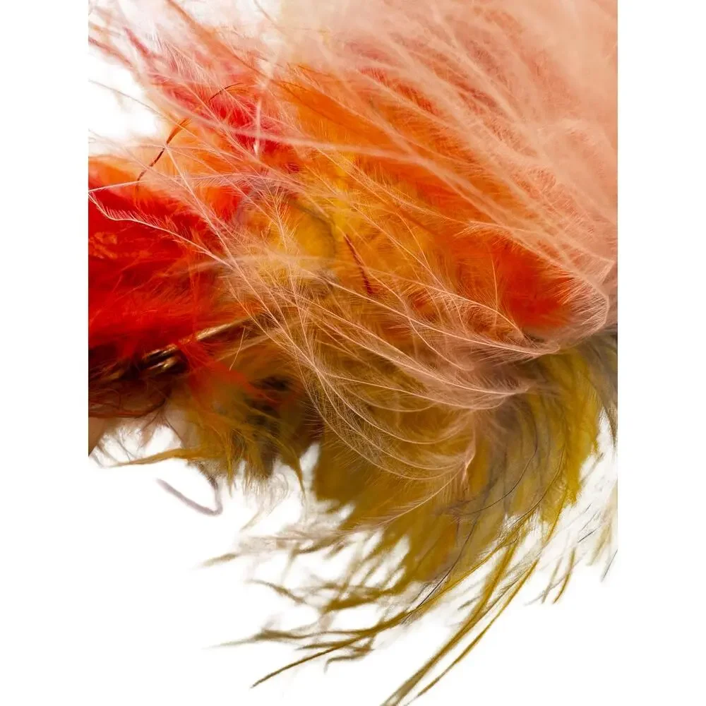 Vintage Dyed Feather Brooch